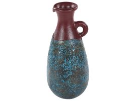 Terracotta Decorative Vase 40 Blue Brown