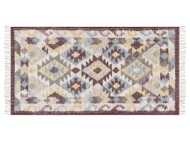 Jute Area Rug 80x150cm Multicolour