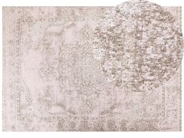 Cotton Area Rug 160x230cm Pink