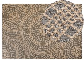 Jute Area Rug 200x300cm Beige and Grey