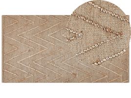 Jute Area Rug 80x150cm Beige