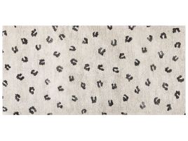 Cotton Area Rug 80x150cm Beige