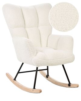 Boucle Rocking Chair White OULU