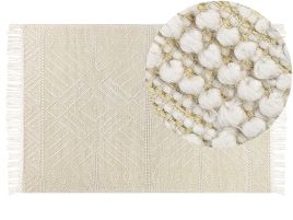 Wool Area Rug 160x230cm Beige