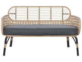 2 Seater PE Rattan Sofa Natural PRATELLO
