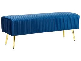 Velvet Bedroom Bench Blue PATERSON