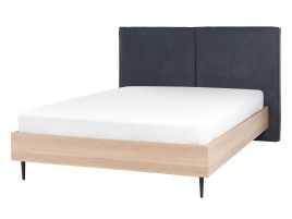 Fabric EU Double Size Bed Dark Grey IZERNORE