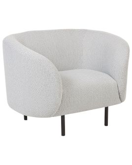 Fabric Armchair Black and White LOEN