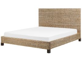 Rattan EU Super King Size Bed Natural SALBRIS