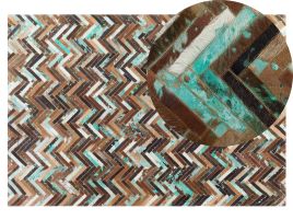 Cowhide Area Rug 140x200cm Multicolour