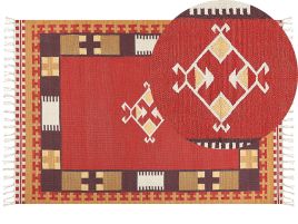 Cotton Kilim Area Rug 160x230cm Multicolour