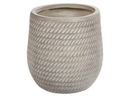Plant Pot ⌀ 27 cm Taupe LIVADIA