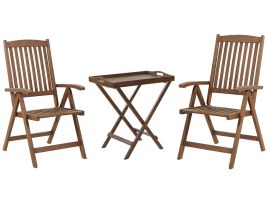 Acacia Wood Bistro Set Dark AMANTEA