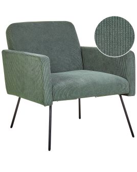 Jumbo Cord Armchair Dark Green NARKEN