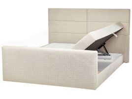 Fabric EU Super King Divan Bed Beige ARISTOCRAT
