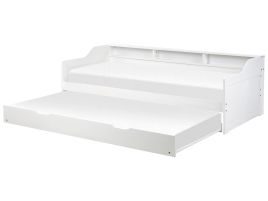 Wooden EU Single Trundle Bed White EDERN