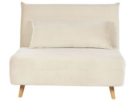 Velvet Sofa Bed Cream SETTEN