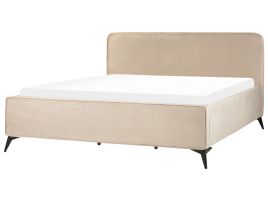 Velvet EU Super King Size Bed Taupe VALOGNES