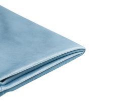 Velvet EU Single Size Bed Frame Cover Light Blue for Bed FITOU