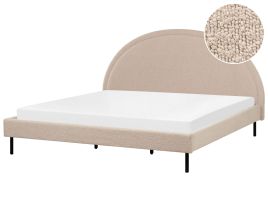 Boucle EU Super King Size Bed Beige MARGUT