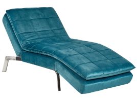 Velvet Chaise Lounge Teal LOIRET