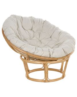 Rattan Chair Natural and Light Beige SALVO