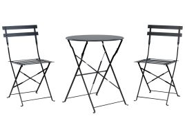 Steel Garden Bistro Set Black FIORI