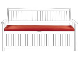 Bench Seat Pad Cushion 45 x 148 cm Red SOVANA
