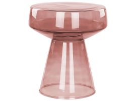 Glass Side Table Dark Red LAGUNA