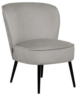 Velvet Armchair Light Grey VOSS