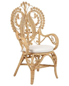 Rattan Peacock Chair Light CARRARA