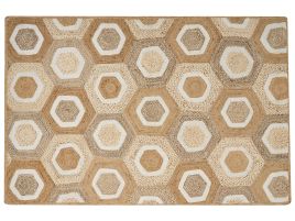 Jute Area Rug 200x300cm Beige