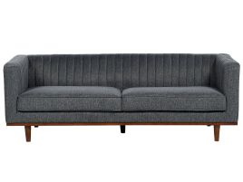 3 Seater Fabric Sofa Dark Grey SKAULE