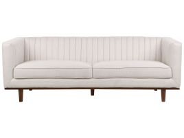 3 Seater Fabric Sofa Beige SKAULE