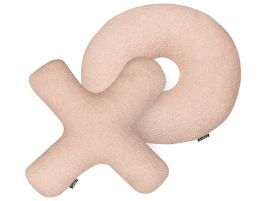 Set of 2 Teddy Letter Cushions Pink