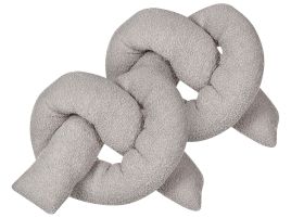 Set of 2 Teddy Cushions 172x14cm Grey
