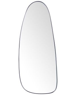 Metal Wall Mirror 39x95cm Black