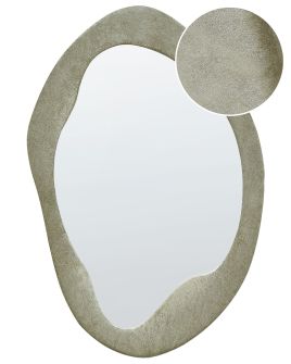 Velvet Wall Mirror 59x90cm Green