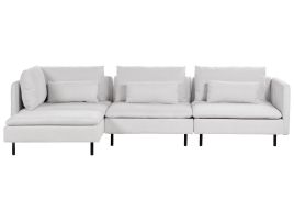 Right Hand Modular Fabric Corner Sofa Grey EGERIS