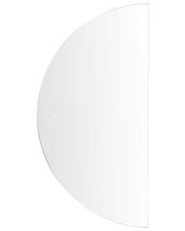 Half-Round LED Wall Mirror 60x120cm Silver