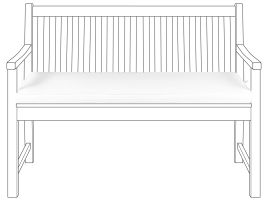 Bench Seat Pad Cushion 112 x 54 cm White VIVARA
