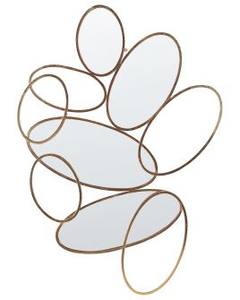 Metal Wall Mirror 113x77cm Gold