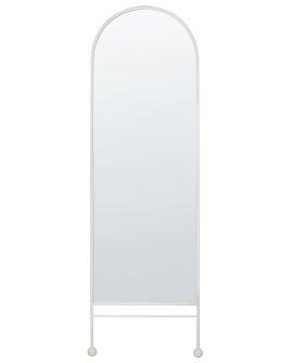 Metal Wall Mirror 45x145cm White