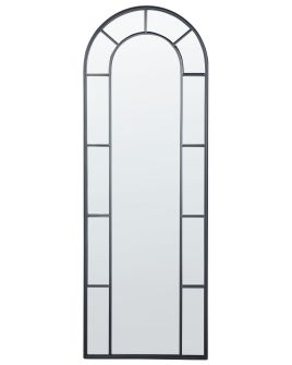 Metal Wall Mirror 60x170cm Black