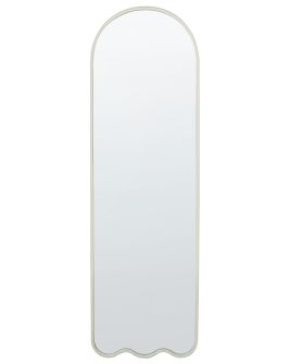 Metal Wall Mirror 45x145cm White