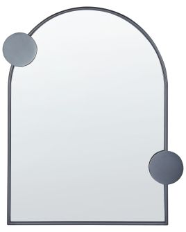 Metal Wall Mirror 69x80cm Black