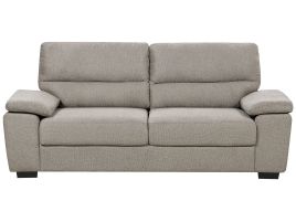 3 Seater Fabric Sofa Light Brown VOGAR