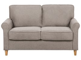 2 Seater Fabric Sofa Light Brown RONNEBY