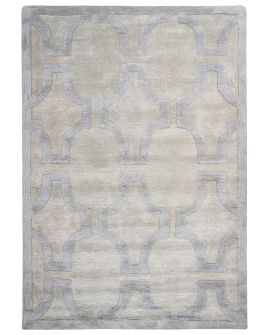 Viscose Area Rug 160x230cm Beige and Grey