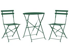 Steel Garden Bistro Set Dark Green FIORI